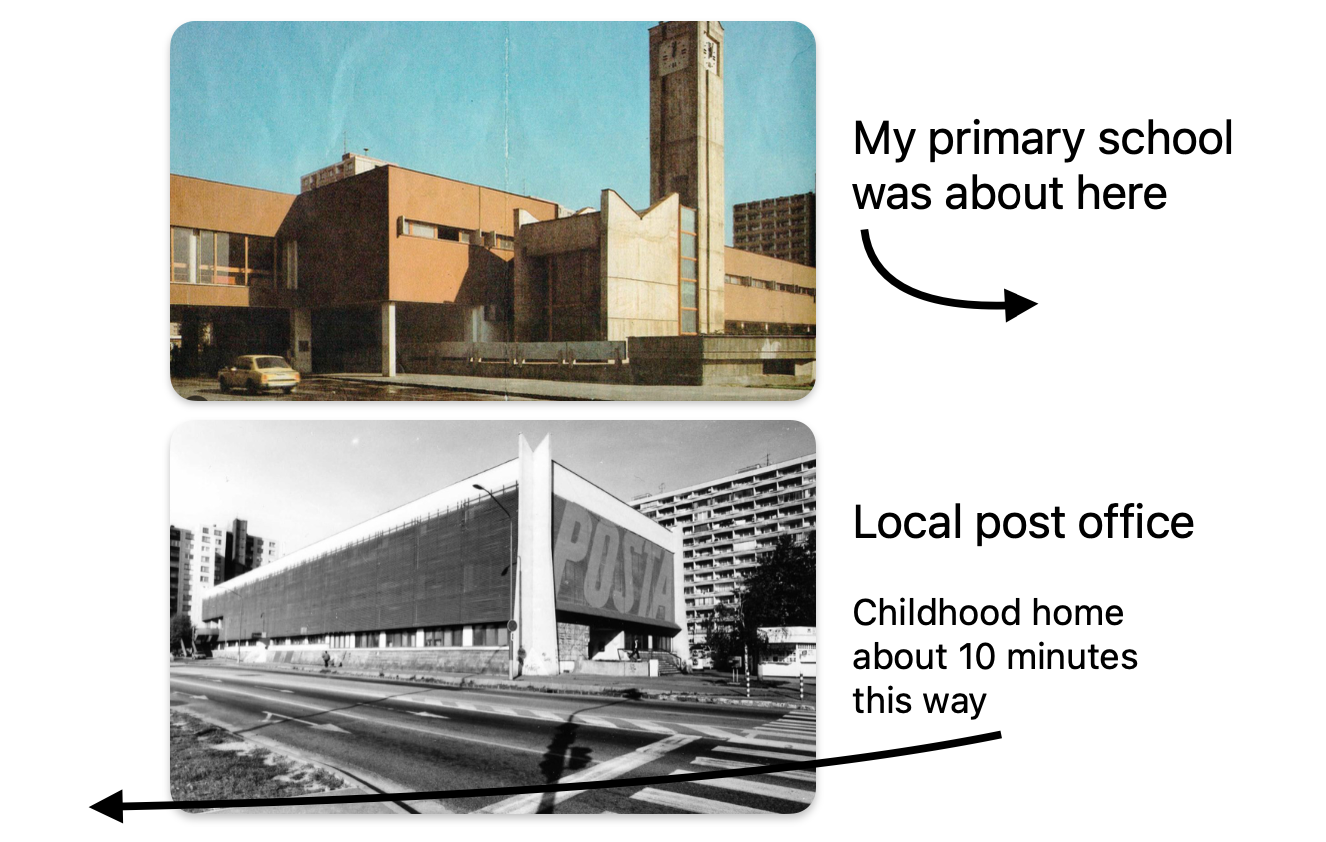 Petržalka (a Bratislava neighborhood). The Berlin Wall is about to fall.